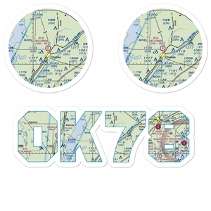 Delozier Airport (OK78) VFR Sectional Sticker Pack