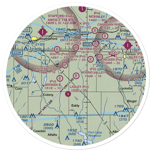 Mound Valley Farm Airport (OK77) VFR Sectional Sticker (30 mile)