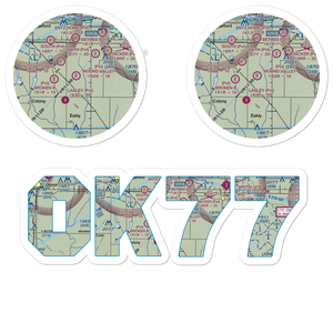 Mound Valley Farm Airport (OK77) VFR Sectional Sticker Pack