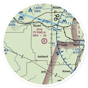 Flying H Airport (OK74) VFR Sectional Sticker (20 mile)