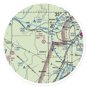 Flying H Airport (OK74) VFR Sectional Sticker (30 mile)