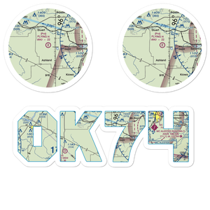 Flying H Airport (OK74) VFR Sectional Sticker Pack