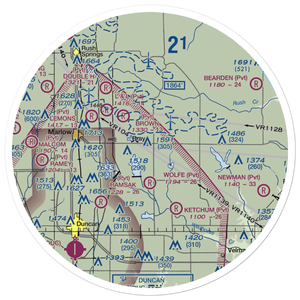 Raab Field Airport (OK63) VFR Sectional Sticker (30 mile)