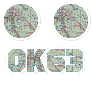 Raab Field Airport (OK63) VFR Sectional Sticker Pack