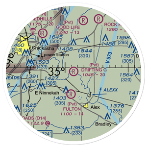 Drifting G Ranch Airport (OK60) VFR Sectional Sticker (20 mile)