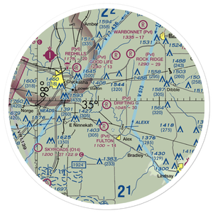 Drifting G Ranch Airport (OK60) VFR Sectional Sticker (30 mile)