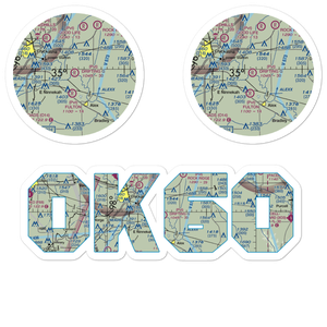 Drifting G Ranch Airport (OK60) VFR Sectional Sticker Pack