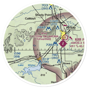 Wolf Mountain Airport (OK59) VFR Sectional Sticker (20 mile)