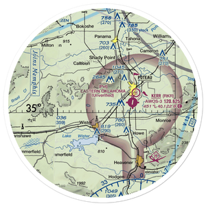 Wolf Mountain Airport (OK59) VFR Sectional Sticker (30 mile)