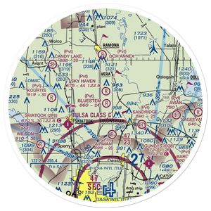 Bluestem Airport (OK58) VFR Sectional Sticker (30 mile)