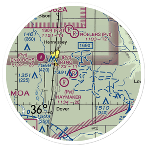 PTNO Airport (OK56) VFR Sectional Sticker (20 mile)