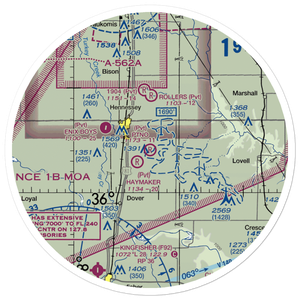 PTNO Airport (OK56) VFR Sectional Sticker (30 mile)