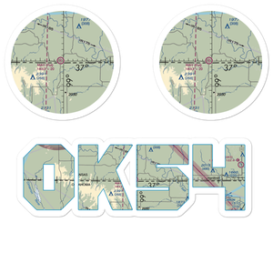 May Ranch Airport (OK54) VFR Sectional Sticker Pack