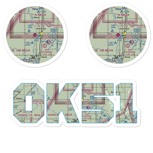 Enix Boys Airport (OK51) VFR Sectional Sticker Pack