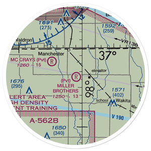 Miller Brothers Airport (OK47) VFR Sectional Sticker (20 mile)