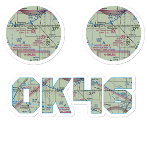 Mc Crays Airport (OK46) VFR Sectional Sticker Pack