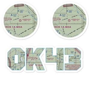 Logsdon Ranch Airport (OK43) VFR Sectional Sticker Pack