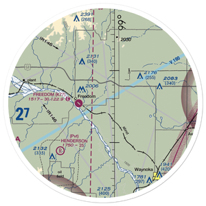 Eden Ranch Airport (OK40) VFR Sectional Sticker (30 mile)