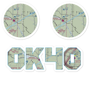 Eden Ranch Airport (OK40) VFR Sectional Sticker Pack