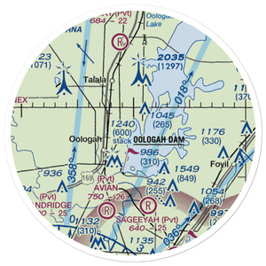 Dog Iron Ranch Airport (OK37) VFR Sectional Sticker (20 mile)