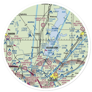 Dog Iron Ranch Airport (OK37) VFR Sectional Sticker (30 mile)