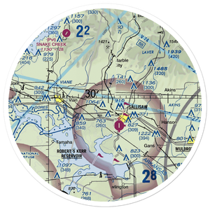 Gustafson Airport (OK34) VFR Sectional Sticker (30 mile)