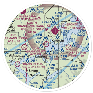 Grandcraft Landing Strip (OK30) VFR Sectional Sticker (20 mile)