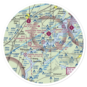 Grandcraft Landing Strip (OK30) VFR Sectional Sticker (30 mile)