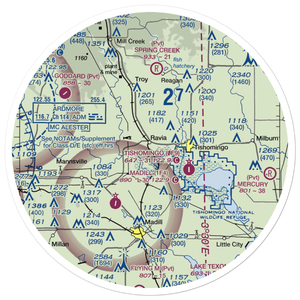 Mcdaniel Aviation Airport (OK28) VFR Sectional Sticker (30 mile)