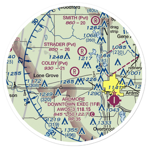 Colby Field (OK24) VFR Sectional Sticker (20 mile)