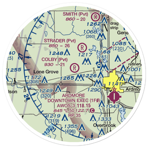 Taliaferro Field (OK23) VFR Sectional Sticker (20 mile)