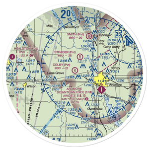 Taliaferro Field (OK23) VFR Sectional Sticker (30 mile)