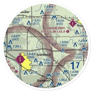 Bluebird Airpark (OK22) VFR Sectional Sticker (20 mile)