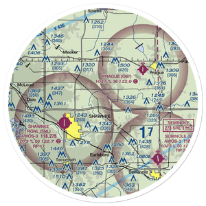 Bluebird Airpark (OK22) VFR Sectional Sticker (30 mile)