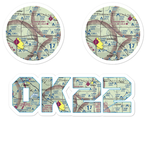 Bluebird Airpark (OK22) VFR Sectional Sticker Pack