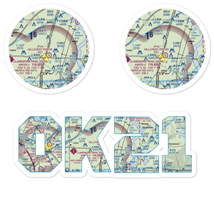 Longs Airport North Airport (OK21) VFR Sectional Sticker Pack