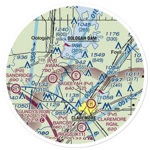 Sageeyah Airfield (OK20) VFR Sectional Sticker (20 mile)