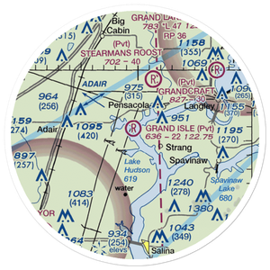 Grand Isle Airport (OK18) VFR Sectional Sticker (20 mile)