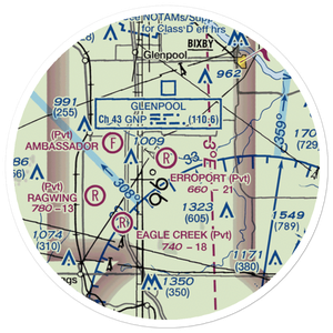 Erroport Airport (OK13) VFR Sectional Sticker (20 mile)