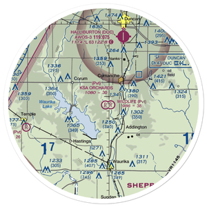 Ksa Orchards Airport (OK11) VFR Sectional Sticker (30 mile)