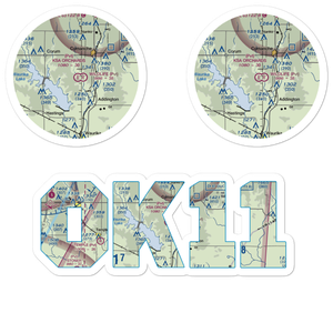 Ksa Orchards Airport (OK11) VFR Sectional Sticker Pack