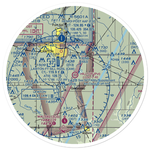 Hill Top Private Airport (OK08) VFR Sectional Sticker (30 mile)
