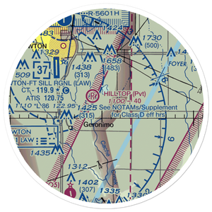 Djs Airport (OK07) VFR Sectional Sticker (20 mile)