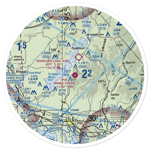 Snake Creek Wilderness Airport (OK06) VFR Sectional Sticker (30 mile)