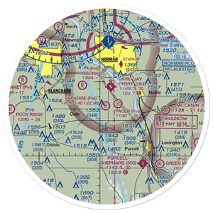 Dick's Airport (OK02) VFR Sectional Sticker (30 mile)