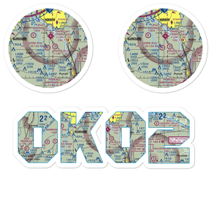 Dick's Airport (OK02) VFR Sectional Sticker Pack