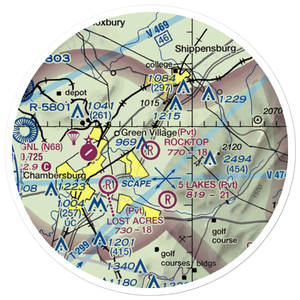 Rocktop Airport (PA58) VFR Sectional Sticker (20 mile)