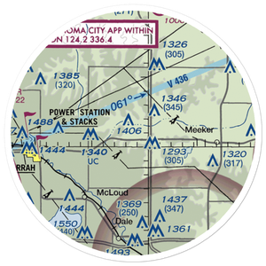 Jacktown Airport (OK00) VFR Sectional Sticker (20 mile)