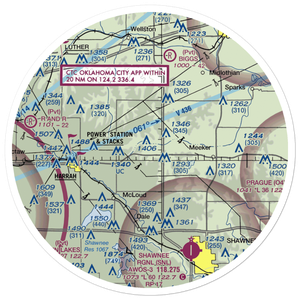 Jacktown Airport (OK00) VFR Sectional Sticker (30 mile)
