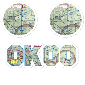 Jacktown Airport (OK00) VFR Sectional Sticker Pack